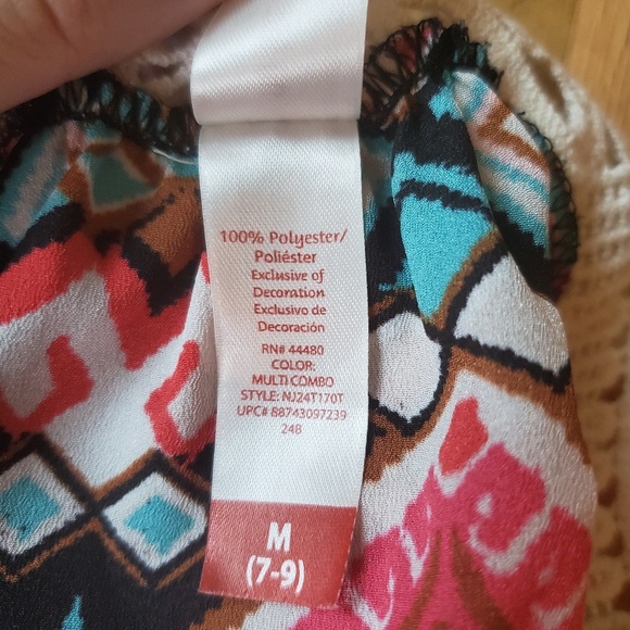 Aztec Print, Lace Tank - Picture 6 of 6